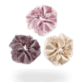 Siidist juuksekumm scrunchie komplekt (3tk)