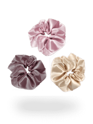 Siidist juuksekumm scrunchie komplekt (3tk)