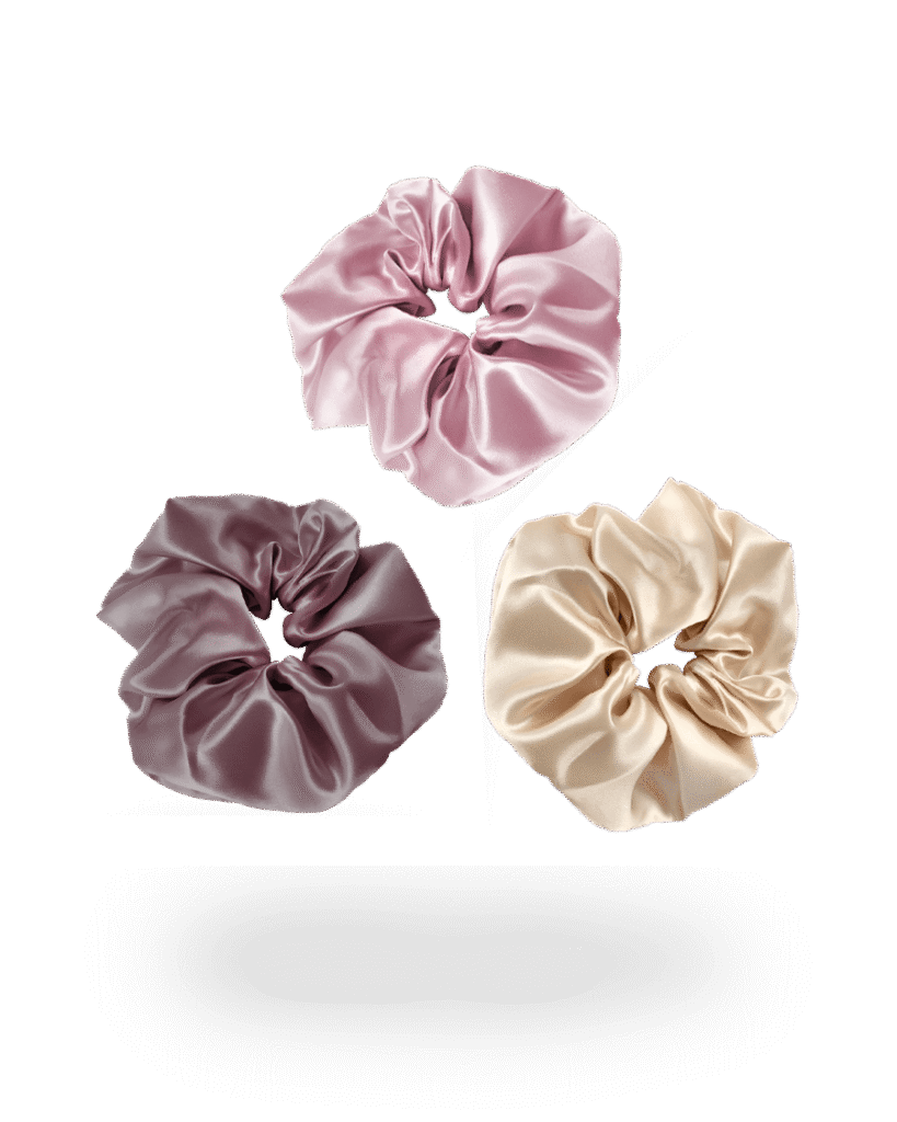 Siidist juuksekumm scrunchie komplekt (3tk)