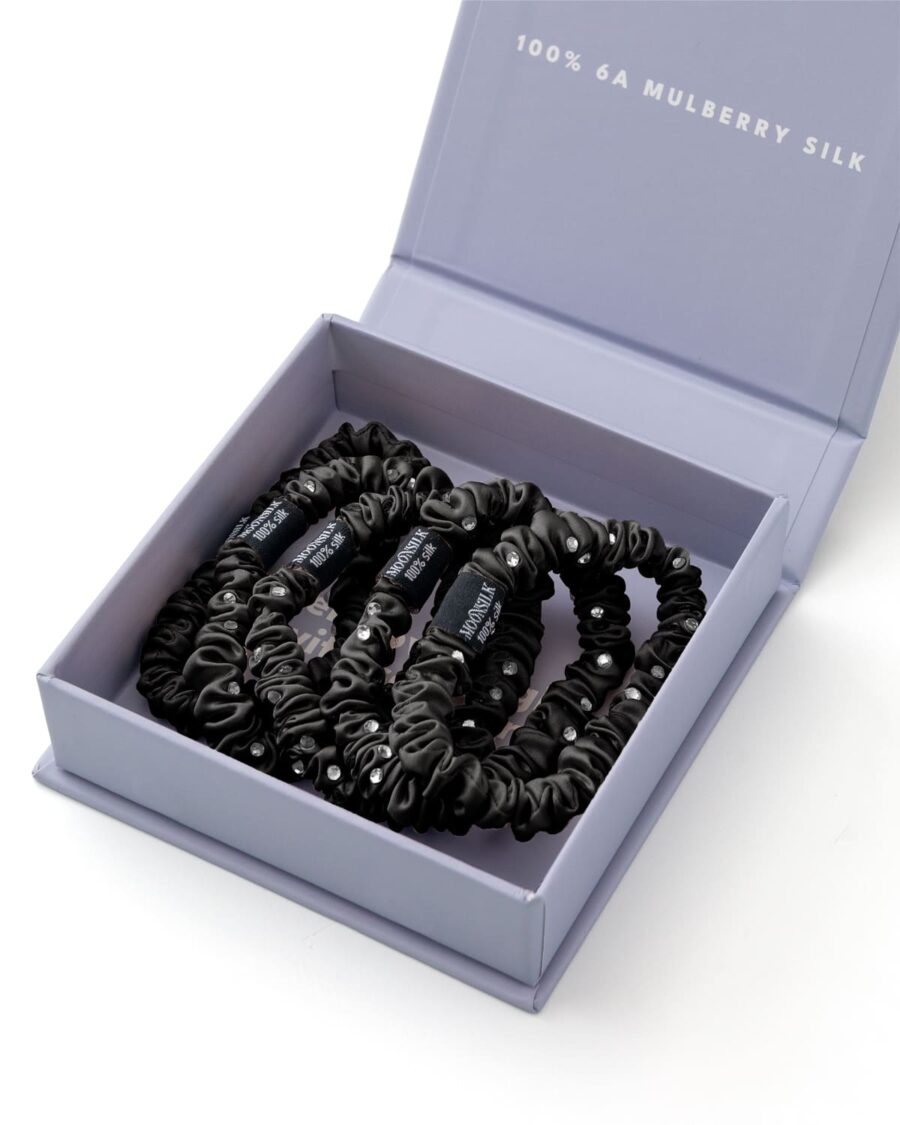 000-_0008_must rhine Mini hiusnauhasetti silkkikivillä (5 kpl)