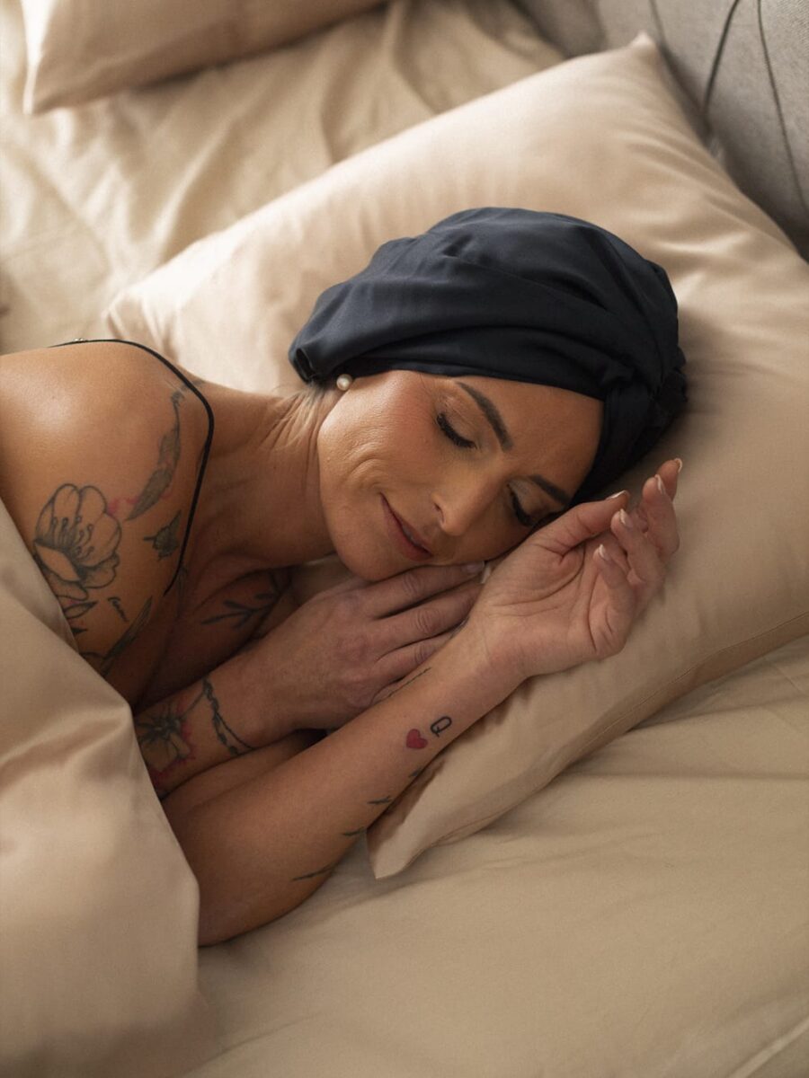 Silk sleeping cap